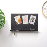 Magneetbord met magneten, sleutelorganizer, telefoonrek met houder voor kabel, 49 x 30 cm, kleur zwart