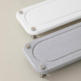 Aanwasbak-organizer, sneldrogend, afdruipmat, 2 stuks, badkamerdienblad, diatomeeënmodder, spoelbak-organizer, sneldrogend, opbergbak, dienblad voor keuken, badkamer (A-lichtgrijs)