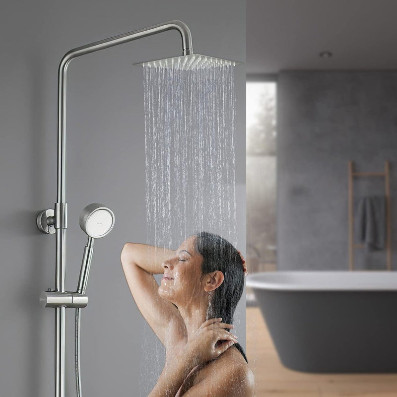 Regendouche 12 inch regendouchekop, vierkante inbouwdouchekoppen, douchekop, waterval, regendouche van roestvrij staal met anti-kalk sproeiers