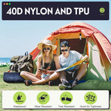 Reis-isomat, luchtmatras, zelfopblazend, verdikte opblaasbare isomat, camping met voetpers, pomp, opblaasbaar luchtmatras, ultralicht, isolatiemat met hoofdkussen, oogmasker, oordopjes