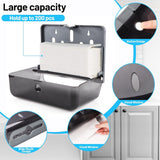 Papieren handdoekdispenser zonder boren, badkamerpapierdispenser, handdoekdispenser, wandgemonteerde handdoekdispenser voor C-, Z- of vouwpapierhanddoeken