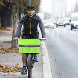 45 x 30 x 20 Regenhoes Fietsmand Waterdichte fietsmandhoes met reflecterende strips Reflecterend neongroen Fietsmand Regenhoes Fietsmandhoes Waterdichte regenhoes Fietsmand