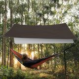 Camping tentzeil, 3 m x 3 m, waterdicht, voor hangmat, met 6 haringen en 6 touwen, anti-uv-regen, zonbescherming, licht, compact grondzeil, picknickdeken, hammock, voor buiten, camping, herbruikbaar