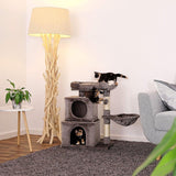 Krabpaal, klimboom, kattenkrabpaal, kattenboom, hoogte 70 cm, donkergrijs