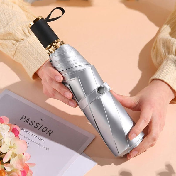 Zonbescherming UV-paraplu Opvouwbaar Handig compact 8 ribben bieden UPF 50+ bescherming en blokkeren effectief 99% van de UVA-UVB-schermen voor wandelen, backpacken, strand, groen