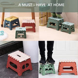 Opvouwbare keukenkruk Opklapbare opstap Badkamerkruk Opvouwbare tuinklapstoel Kleine kindervoetenbank Kinderopstapje Klimhulp Gootsteen voor kinderen volwassenen (22,3 cm hoog - groen)