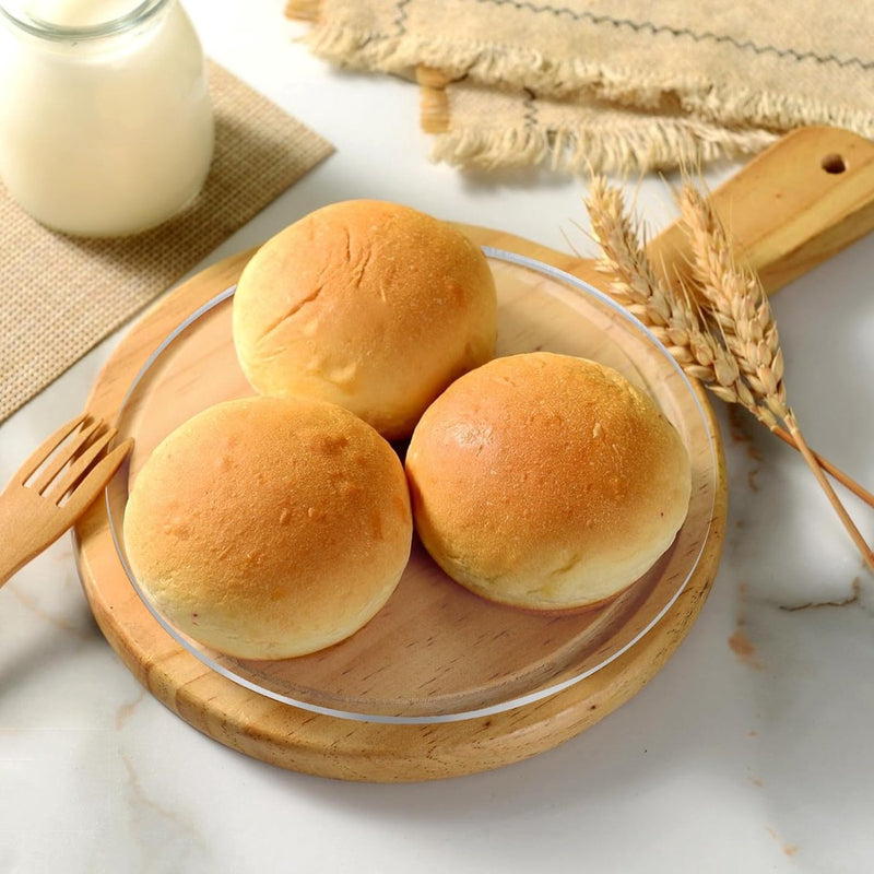 4 stuks taartplateaus rond acryl, diameter 16 cm x 3 mm, transparant met acryl taartschraper, niet-klevend taartbord voor het gladmaken en arrangeren van taarten, doe-het-zelf