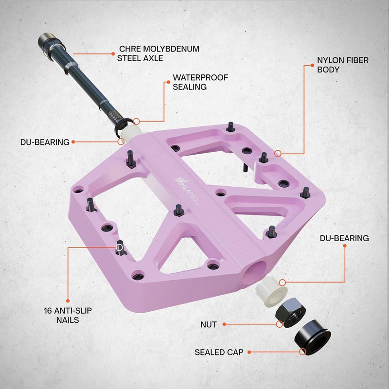 Fietspedalen Fiets gemaakt van nylon Antislip Breed platform - Fietspedaal 9/16 inch lager Waterbestendig Anti-stof Mountainbike-pedalen Pedalen MTB-pedalen Grindfiets Racefiets-pedalen