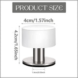 Deurstopper voor aan de muur, 2 stuks, zelfklevende deurstopper, afstandhouders voor muur, roestvrij staal, 3,57 x 1,65 cm, dubbele deurstopper met geluiddemper (wit)