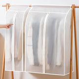 2 stuks afdekking kledingstandaard, 60 x 50 x 90 cm / 60 x 50 x 110 cm, doorschijnend anti-stof kledingbeschermhoezen, stofdicht, vocht, verlengde riem, ter bescherming van kledingopslag