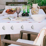 Set van 8 tafelkleedgewichten met magneet, bloemenblad, extra zware magnetische gewichten voor buiten, binnen en buiten