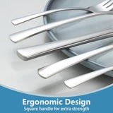 Bestekset, 72-delige bestekset voor 12 personen met steakmes, mes vorklepel, roestvrijstalen bestek voor familie/feest/restaurant, spiegelglans gepolijst & vaatwasmachinebestendig