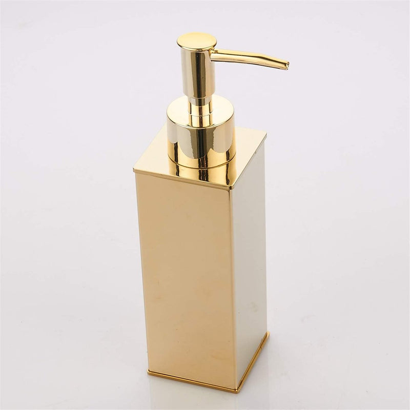 Staande zeepdispenser Vierkante lotionzeepdispensers, gouden shampoodispenser voor douche, badkamer, keuken