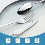 Bestekset, 72-delige bestekset voor 12 personen met steakmes, mes vorklepel, roestvrijstalen bestek voor familie/feest/restaurant, spiegelglans gepolijst & vaatwasmachinebestendig