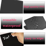 Mini-krijtbordset, kleine leisteen voor etikettering, kunststof buffetborden, krijtbord mini-tafelbladborden, voor prijskaartjes, bruiloft, feest, catering (zwart)