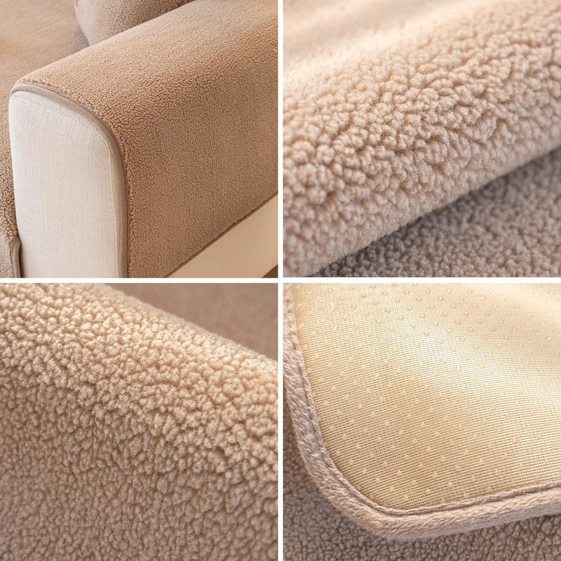 Zachte fluwelen bankhoezen voor 1-4-zitsbank, met antislip onderlegger, ideaal als sprei en bescherming voor banken, ook geschikt voor hoekbanken, en geschikt als bankbeschermer voor huishoudens met