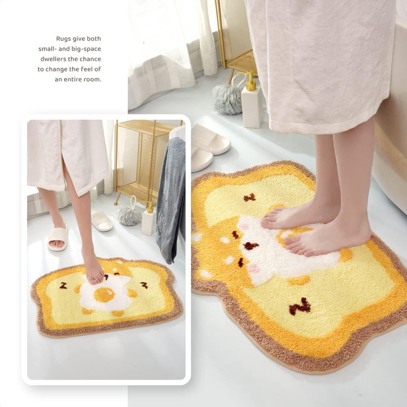 Badmat Badmat voor badkamer Antislip Zachte badmat voor douches Schattig pluche microvezel Superabsorberend pluche tapijt voor 45 x 65 cm