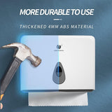 handdoekdispenser Multi-vouwdispenser voor badkamer keuken Plastic handdoekdispenser met slot Toiletrolhouder Dunne wandhanddoekdoos (wit)