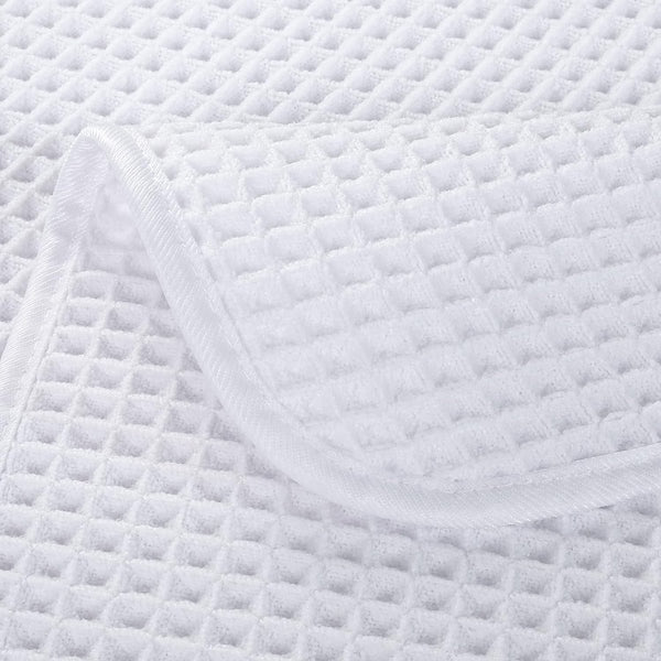 Microvezelhanddoek - pluisvrij en sneldrogend - wafelstructuur - wit - 40 x 76 cm - 4 stuks