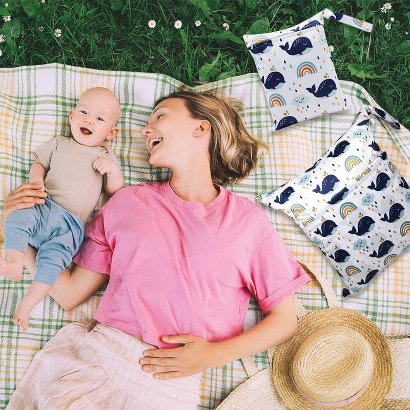 3 stuks wetbags, wetbag, kleuterschool, natte tas, luiertas voor onderweg, herbruikbaar, waterdicht, met ritssluiting, voor zwemmen, kamperen, reizen, fitness, strand