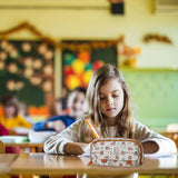 etui, schattig etui voor meisjes, jongens, schoolbenodigdheden, etui, grote etui met vakken, stoffen etui, Kawaii (S1)
