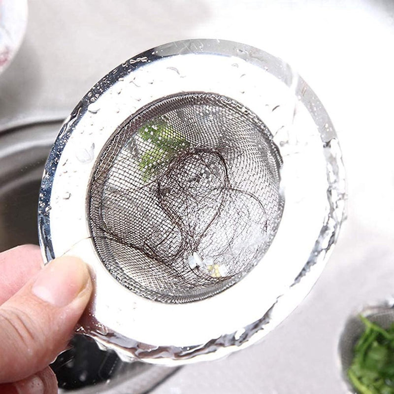 Afvoerzeef roestvrij staal roestvrij set van 2, 11,5 cm haarzeef douche, gootsteenzeef voor keuken