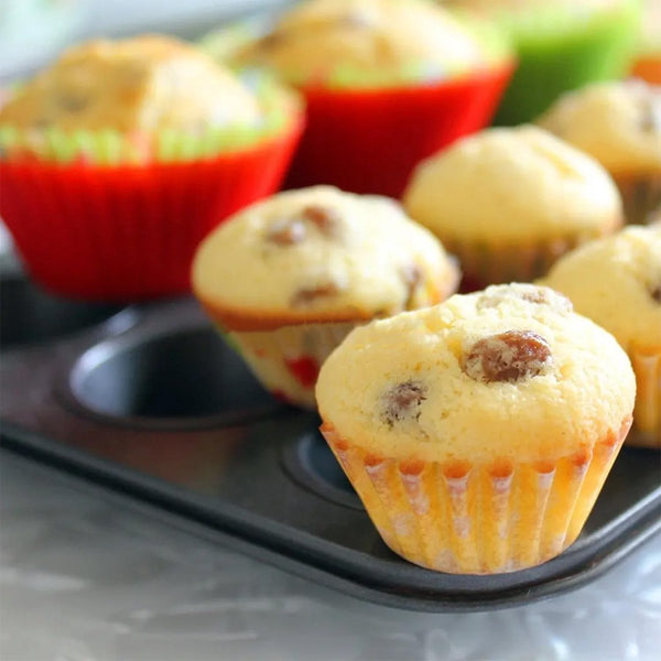 2 stuks muffinvorm, muffinplaat voor 12 muffins, koolstofstaal muffin bakvorm, bakvorm met antiaanbaklaag, zwarte muffinvorm, bakvorm, bakplaat, muffins bakvorm