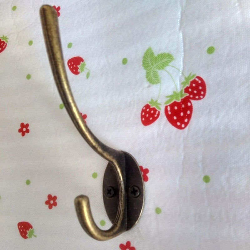 15 stuks dubbele wandhaken, wandjashaken en 10 stuks zwanenhals-haken, kledinghaken met schroeven, voor garderobehaken, badkamer, keuken, retro