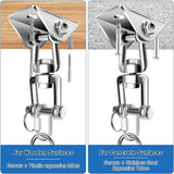 Plafondhaak, zware belasting, hangstoel, schommelveer, tot 450 kg capaciteit, 360 graden draaibare roestvrijstalen plafondhouder, schommelhaak, plafondhaak voor hangstoel, bokszak, schommel,