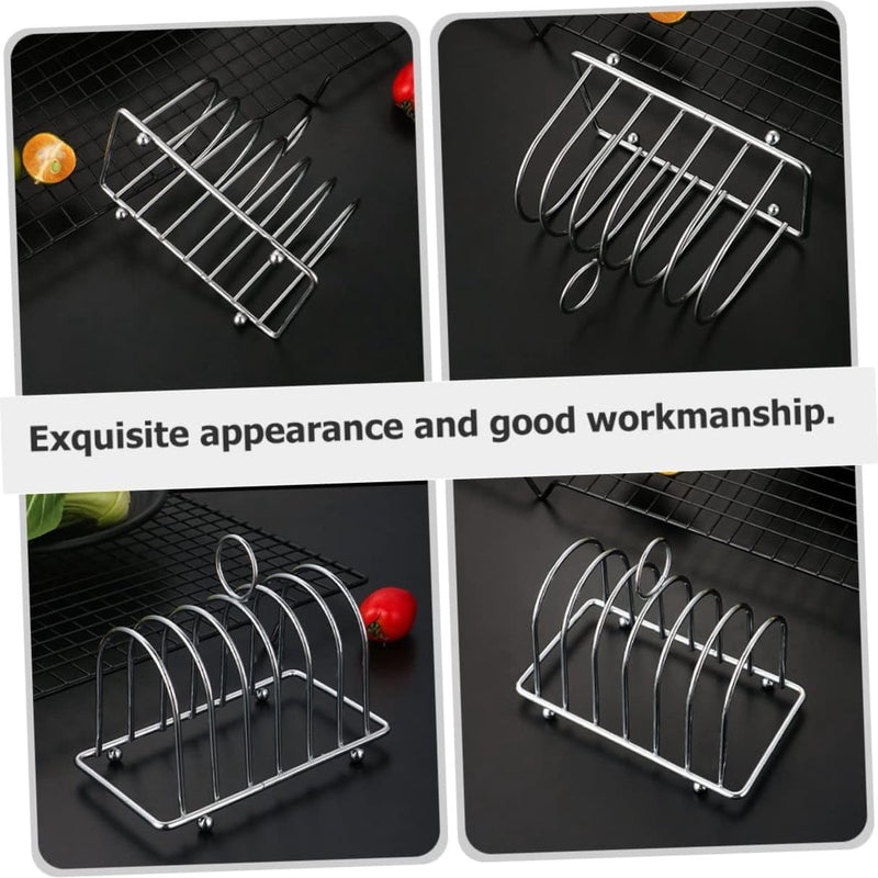 Broodstandaard Huishoudelijk gereedschap Vlechtgereedschap Roestvrijstalen luchtfriteuse Toaststandaard Roestvrijstalen metalen broodstandaard Heteluchtfriteusestandaard Tafeltoasthouder voor