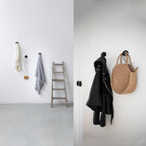 16 stuks ronde kledinghaken, garderobehaken, wandhaken, zwart, 53 mm, roestvrij staal, handdoekhaken, zwart, incl. bevestigingsmateriaal, roestvrije kledinghaken voor badkamer, keuken