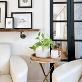 Kleine geweven katoenen opbergmand voor handdoeken in de kinderkamer, plankmand op kantoor, D24 x H18 cm