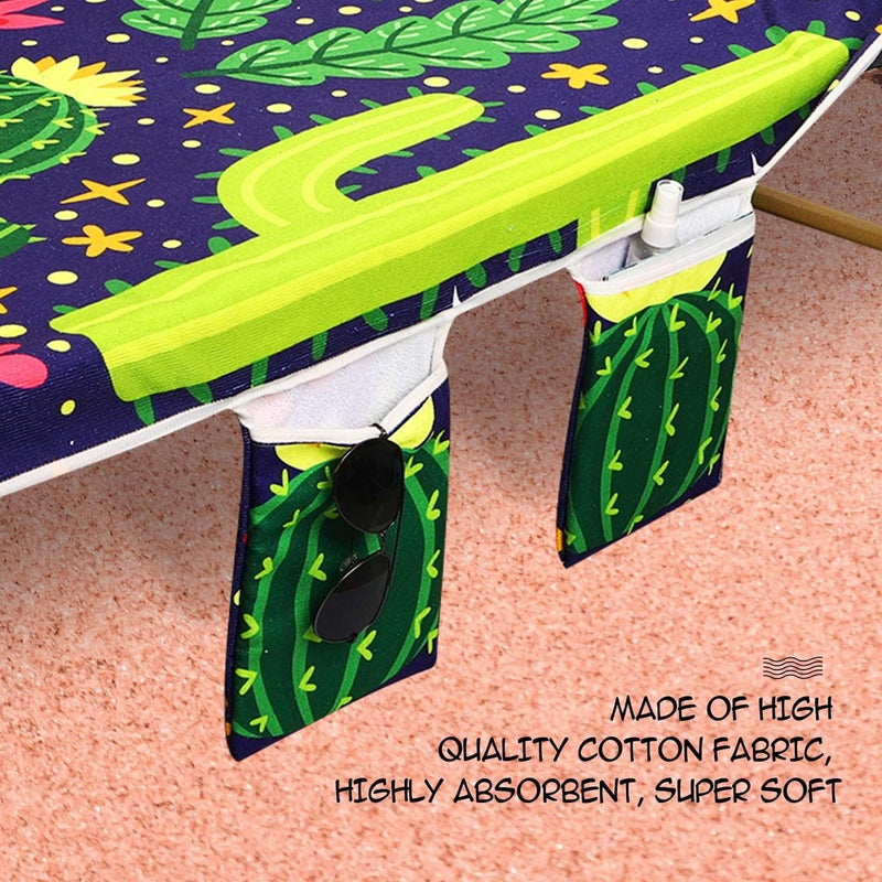 Microvezel strandlaken voor zonnebed, strandhanddoek, sneldrogend, voor strandstoel, tuinligstoel, strandstoelhoes voor zwembaden, stranden, tuinhotels