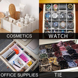 Ladeverdeler, verstelbaar, ladeverdeler, 16 stuks, ladeverdeler, lade-indeler, organizer voor kast, ondergoed, sokken, doe-het-zelf, bureau-organizer (wit)