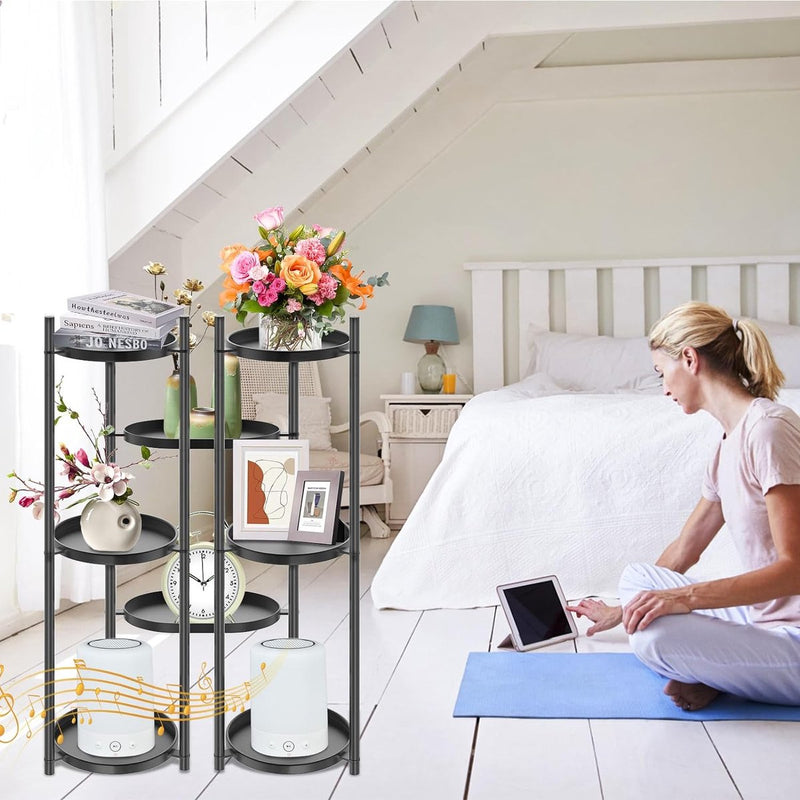 Plantenstandaard Metalen bloemenstandaard Plantenplank Bloemenplank Binnen Buiten Bloementrappen Binnenplantenstandaard Plank voor tuin Balkon Woonkamer (8 lagen)