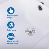 Gootsteen Afvoer Pop Up Spoelbak Badkamer Afvoer Plug Volledig Metalen Flip Afvoer Anti Blokkeren Haar Afvoer Anti Geur Geblokkeerd 36-45mm