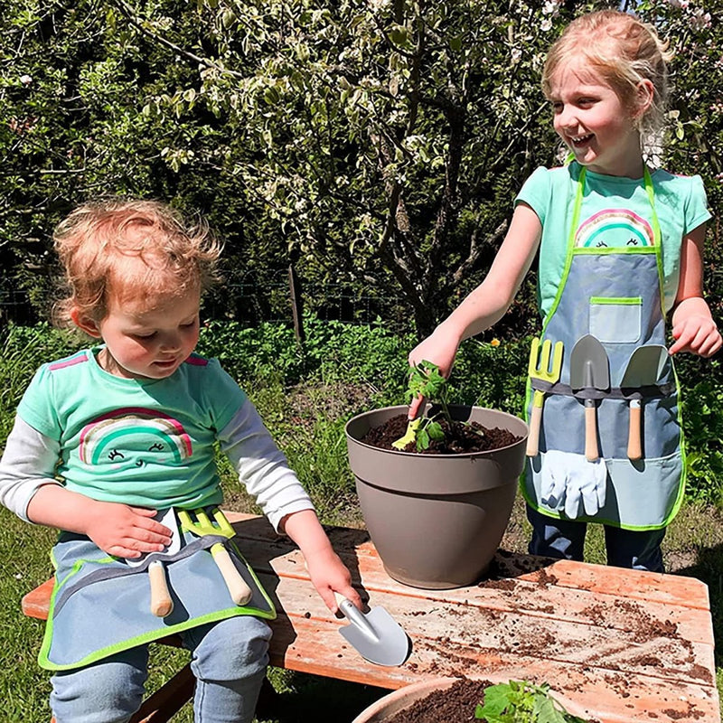 uinschort met tuingereedschap van hout en metaal, incl. tuinhandschoenen, vanaf 3 jaar, 11881, veelkleurig