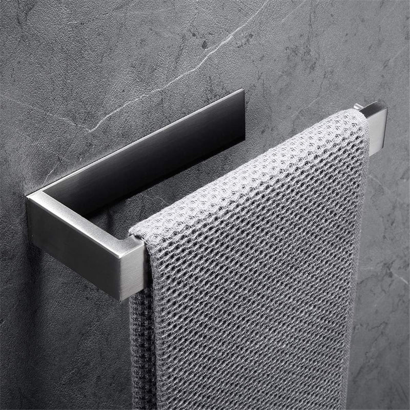 Handdoekring SUS 304 roestvrij staal geborsteld zilver Handdoekhouder Wandmontage Zelfklevend (geen boren)