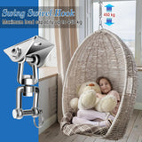 Plafondhaak, zware belasting, hangstoel, schommelveer, tot 450 kg capaciteit, 360 graden draaibare roestvrijstalen plafondhouder, schommelhaak, plafondhaak voor hangstoel, bokszak, schommel,