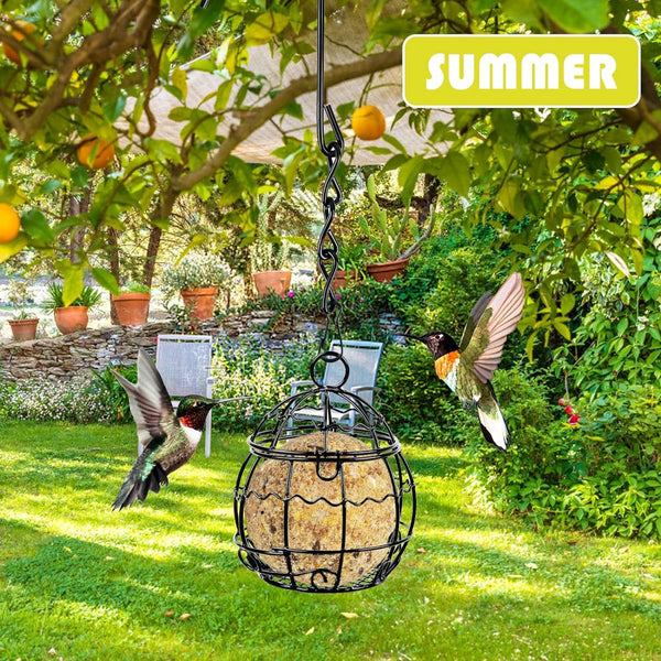 4 stuks voederdispensers, vogelvoederstation, wildvogelvoederdispenser, metalen vlechtwerk, voederdispenser voor wilde vogels, voederdispenser voor tuin, buiten, wilde vogels, mussen, roodborstjes