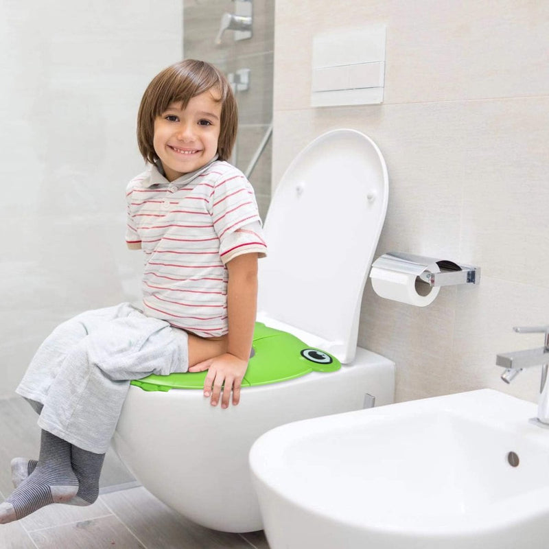 Toiletbrilhoes Opvouwbare toilettrainer voor kinderen| Draagbare reistoiletbril Toiletbrilhoezen met antislip siliconen kussen Recyclebare toiletbril voor reispotje| Groente