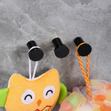 Kapstokken, zwart, 6 stuks enkele kapstokken, handdoekhaken, wandkapstokken, wandhaken, robuust voor het vastschroeven aan kledingkast, keuken, badkamer, kinderkamer (zwart)