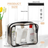 Handbagage, vloeistoffen, toilettas, transparant, waterdichte tas met ritssluiting, vliegtuig, reizen, cosmeticatas, transparant, toilettas voor het vervoer van vloeistoffen (4 stuks), transparant