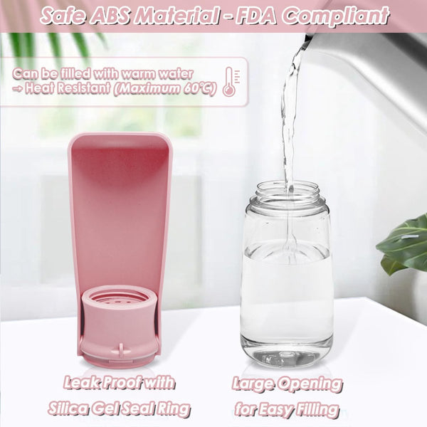 Hondendrinkfles, 550 ml, opvouwbare waterfles voor honden, draagbare drinkfles voor honden, waterbak voor huisdieren, lekvrij, waterdispenser voor honden voor wandelen, reizen en kamperen,