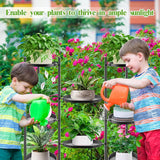 Plantenstandaard Metalen bloemenstandaard Plantenplank Bloemenplank Binnen Buiten Bloementrappen Binnenplantenstandaard Plank voor tuin Balkon Woonkamer (8 lagen)