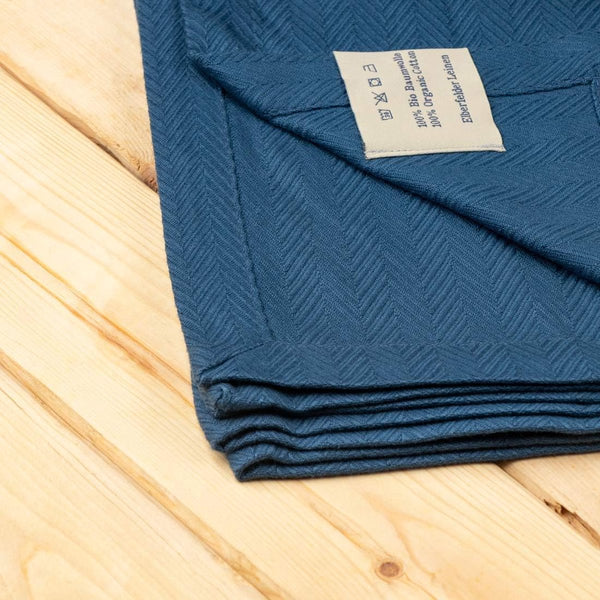 Originele sprei, tijdloos visgraatdesign, 150 x 220 cm, verrekijker, 100% biologisch katoen, zomerdeken, bankdeken, katoenen deken, bedsprei