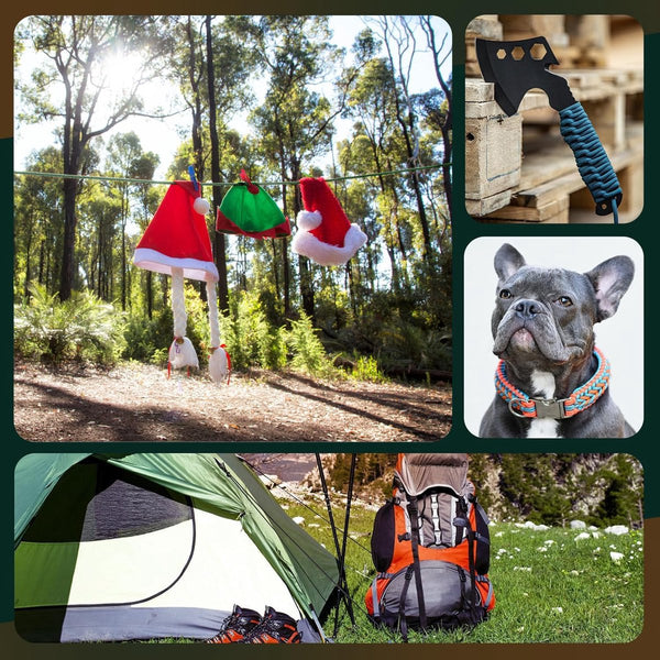 40 m paracord, 4 mm, 4 stuks x 33 ft, paracord koord met 7 kernstrengen, paracord van scheurbestendig 100% nylon touw, type III paracord houdt tot 250 kg voor survival camping, totale lengte