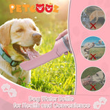 Hondendrinkfles, 550 ml, opvouwbare waterfles voor honden, draagbare drinkfles voor honden, waterbak voor huisdieren, lekvrij, waterdispenser voor honden voor wandelen, reizen en kamperen,