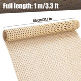 1 rol cane geweven rotan, 55 cm x 1 m, natuurlijke rotan weefselrol voor caning-projecten, mesh, rotan weefsel voor meubels, stoelen en kasten