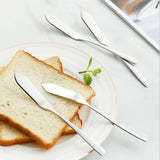 4-delige botermessenset, roestvrijstalen botersmeermessenset, 15 cm, kaasspatelset, sandwichkruidenjamspatel voor keuken, restaurant